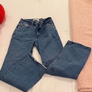 Abercrombie and fitch dark blue women’s 90s relaxed jeans, high-rise size 25/0S
